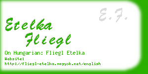 etelka fliegl business card